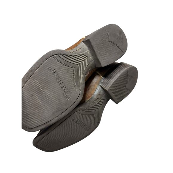 Ariat Square Toe Western Boots Blue Green Teal Shaft Brown Leather Men’s 9D - Picture 9 of 10